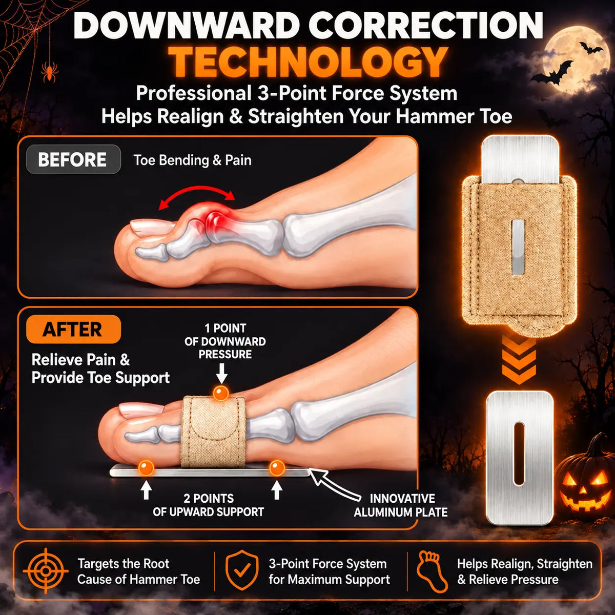 VF™ hammer toe corrector halloween